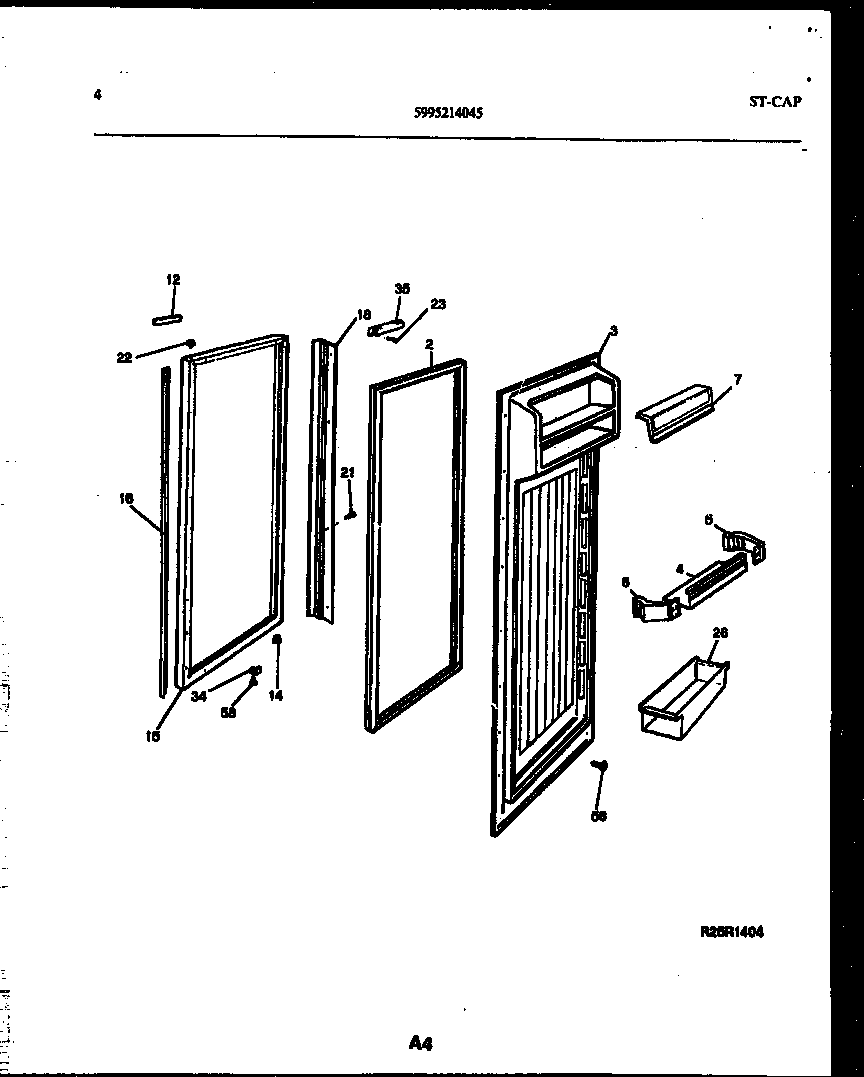Gibson RS24F9WX1C refrigerator door parts diagram