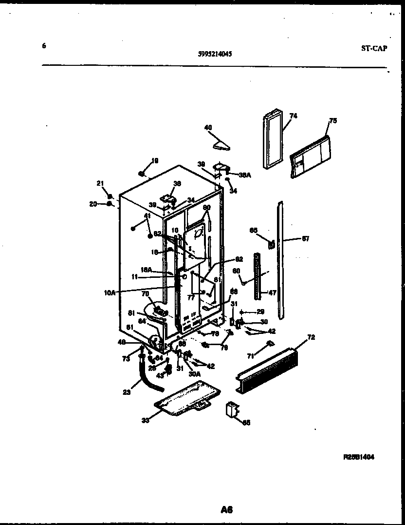 Gibson RS24F9WX1C cabinet parts diagram