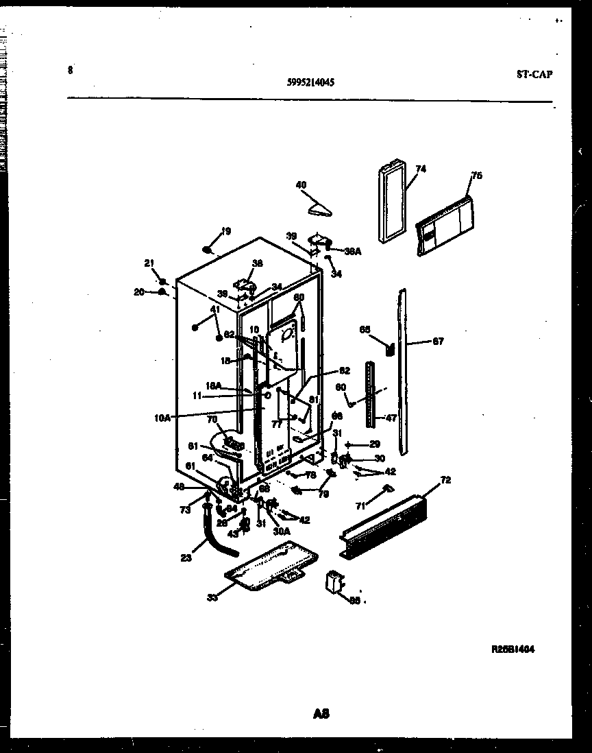 Gibson RS24F9WX1C cabinet parts diagram