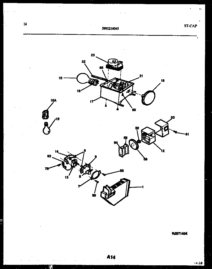 Gibson RS24F9WX1C refrigerator control assembly, damper control assembly and f diagram