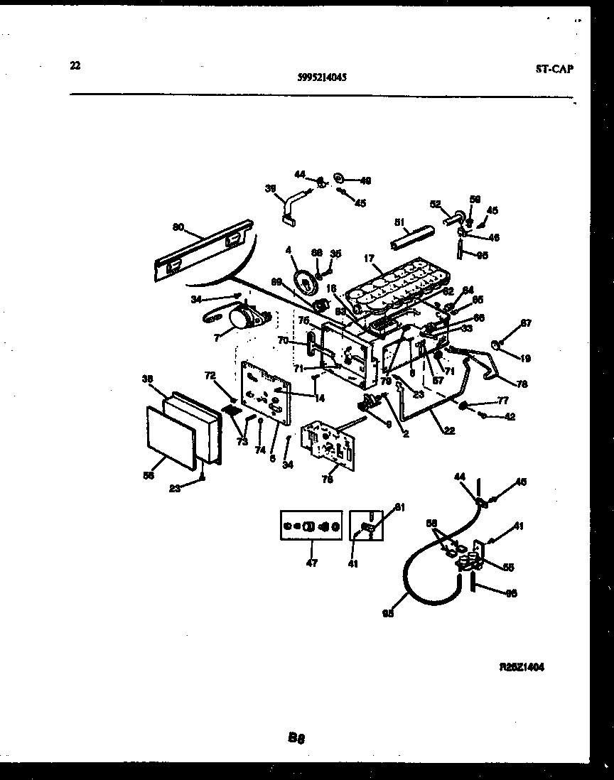 Gibson RS24F9WX1C ice maker and ice maker installation parts diagram