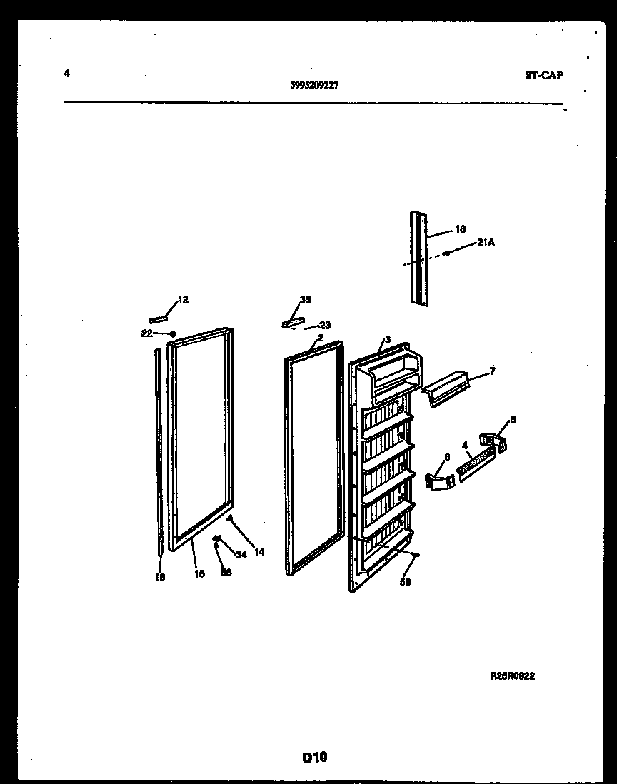 Gibson RS22F5YX1B refrigerator door parts diagram