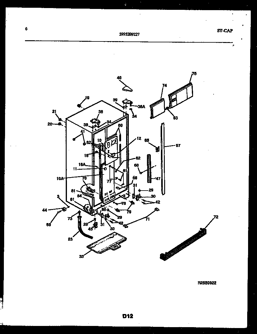 Gibson RS22F5YX1B cabinet parts diagram