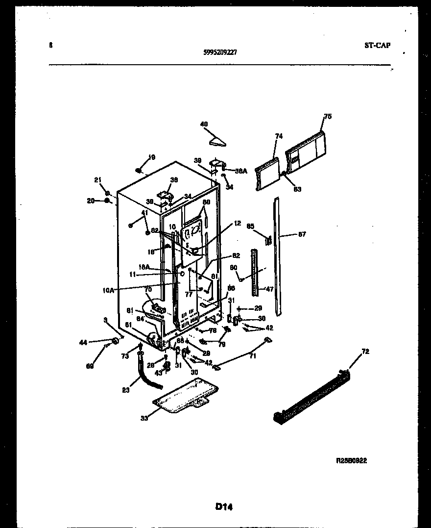 Gibson RS22F5YX1B cabinet parts diagram