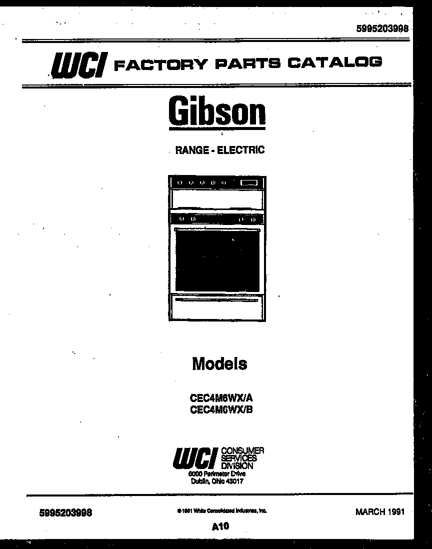 Gibson CEC4M6WXB cover diagram