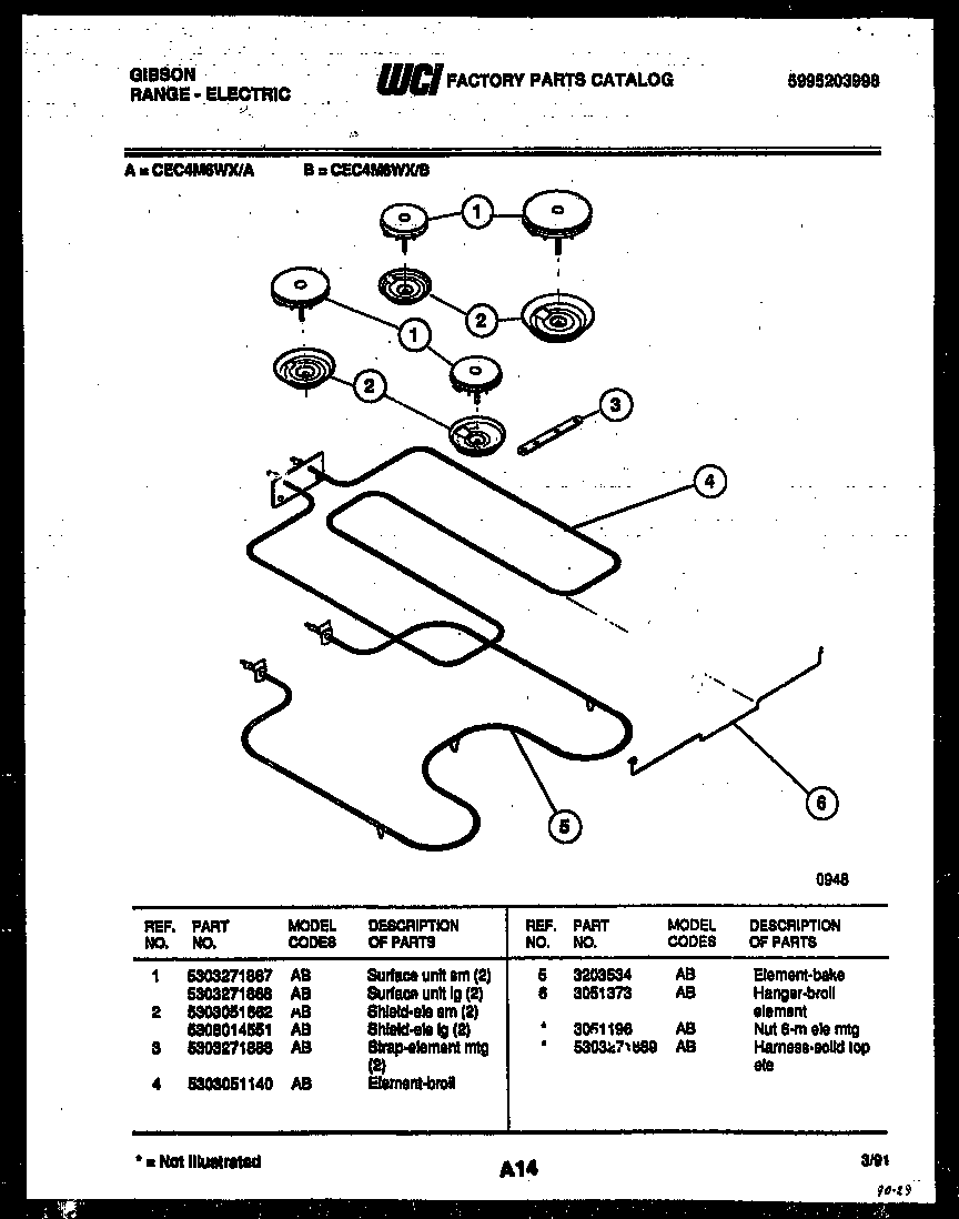 Gibson CEC4M6WXB broiler parts diagram