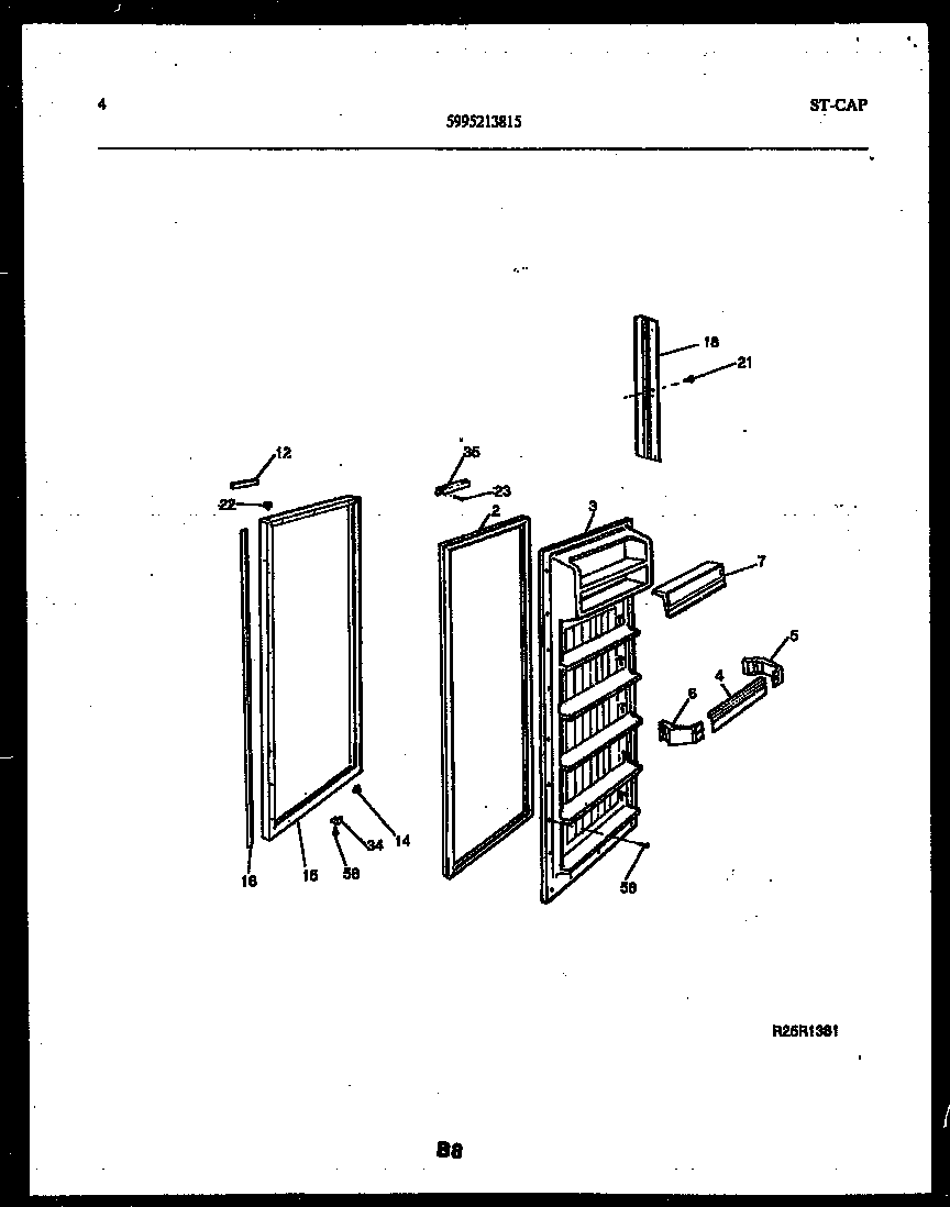 Gibson RS22F5WX1C refrigerator door parts diagram