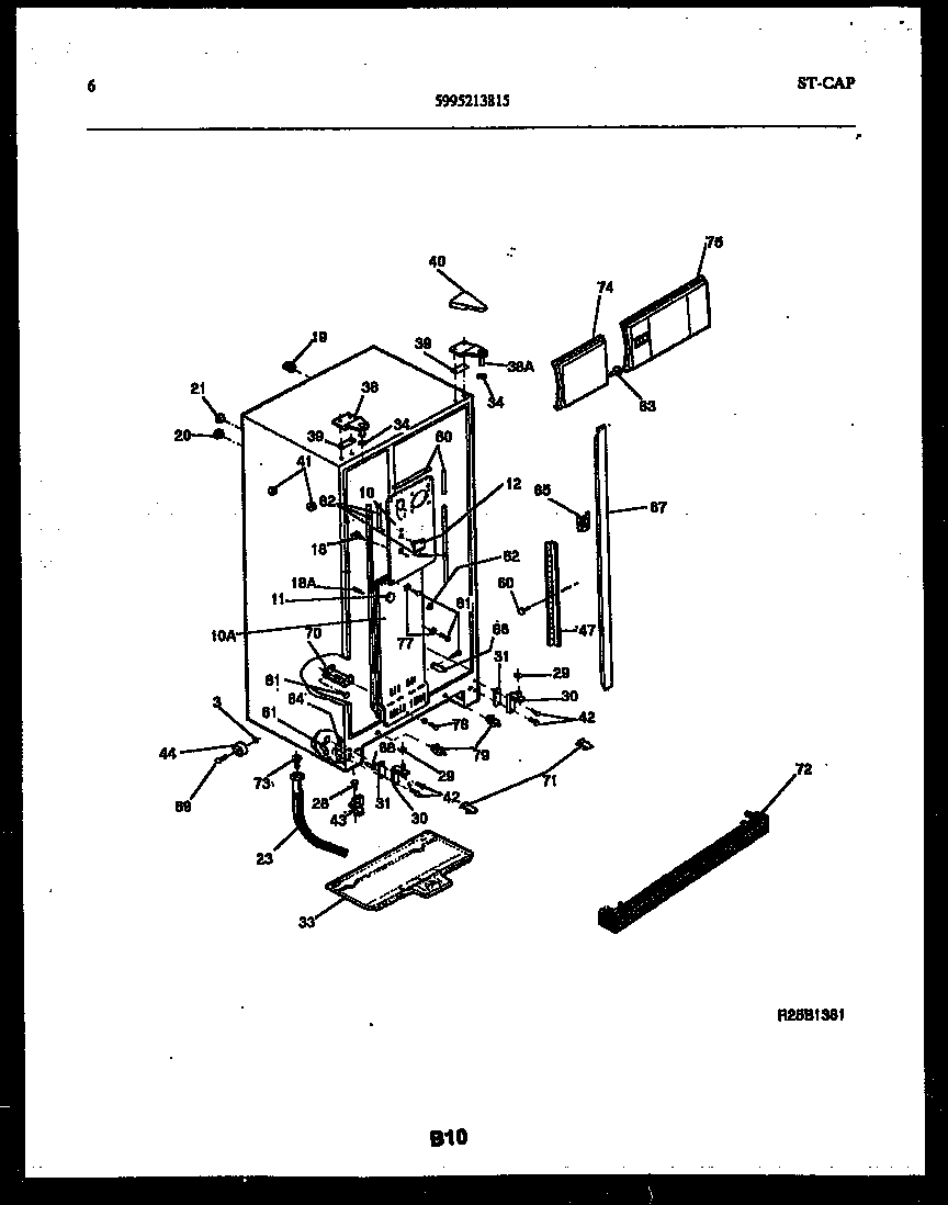 Gibson RS22F5WX1C cabinet parts diagram