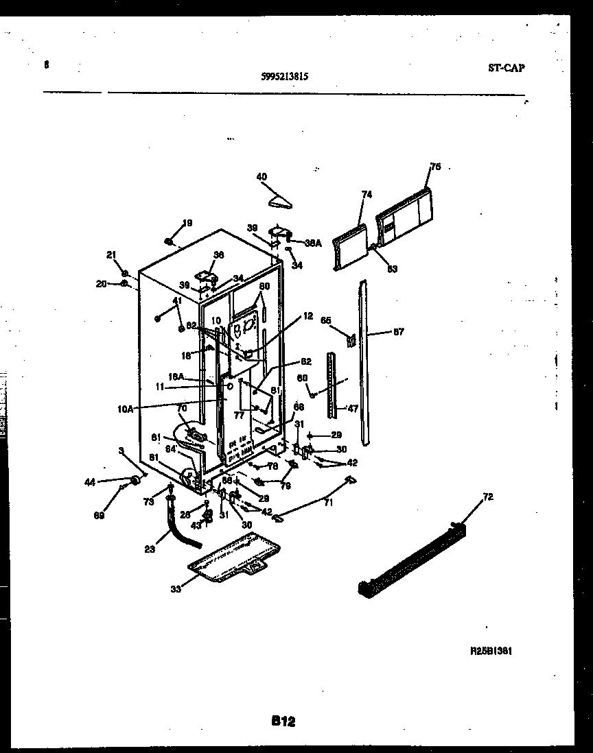 Gibson RS22F5WX1C cabinet parts diagram