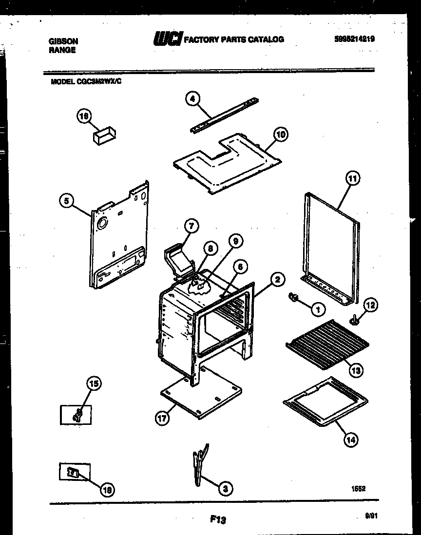 Gibson CGC3M2WXC body parts diagram