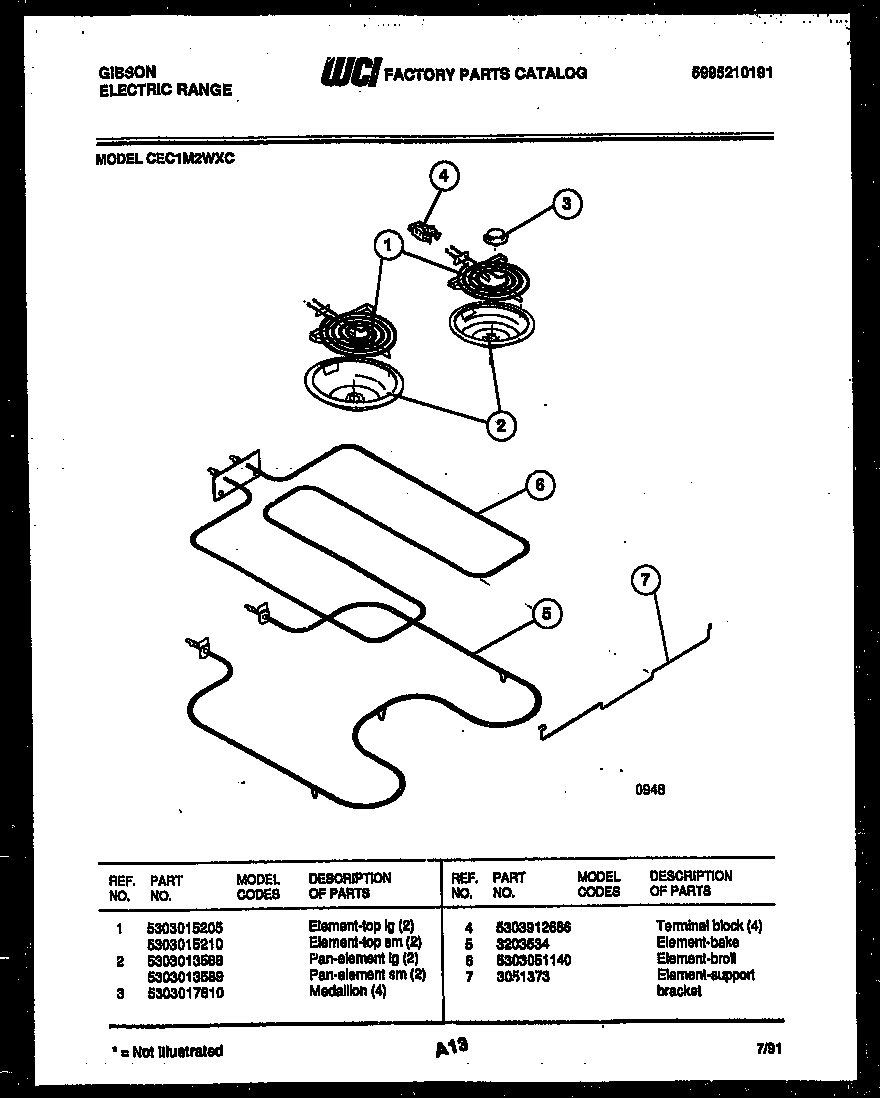 Gibson CEC1M2WXC broiler parts diagram