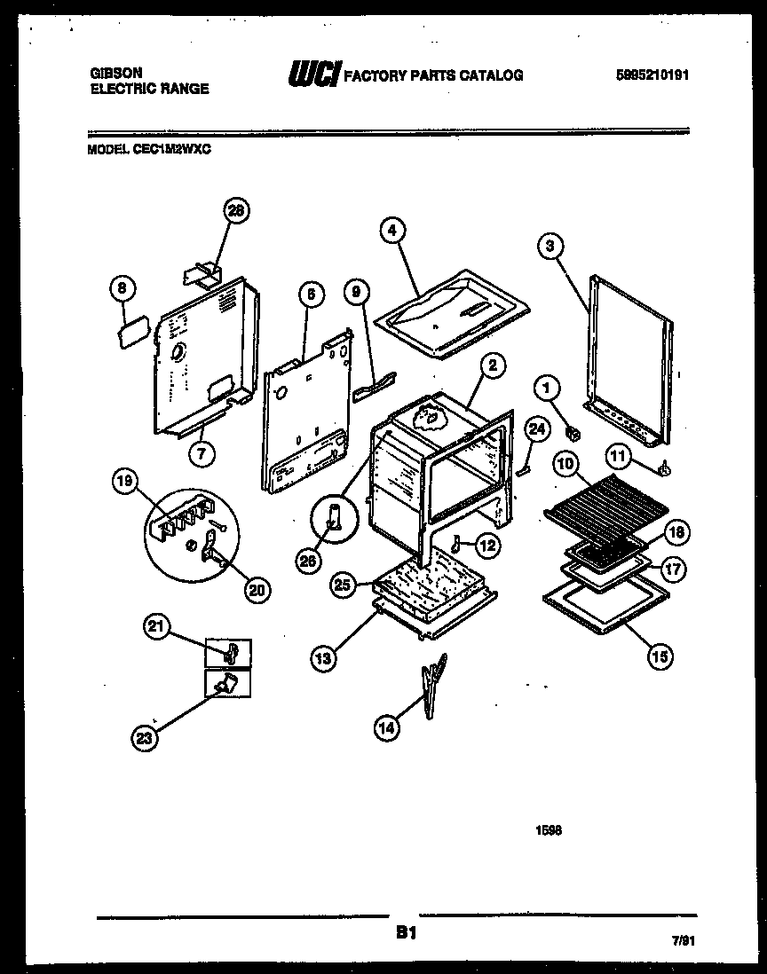 Gibson CEC1M2WXC body parts diagram