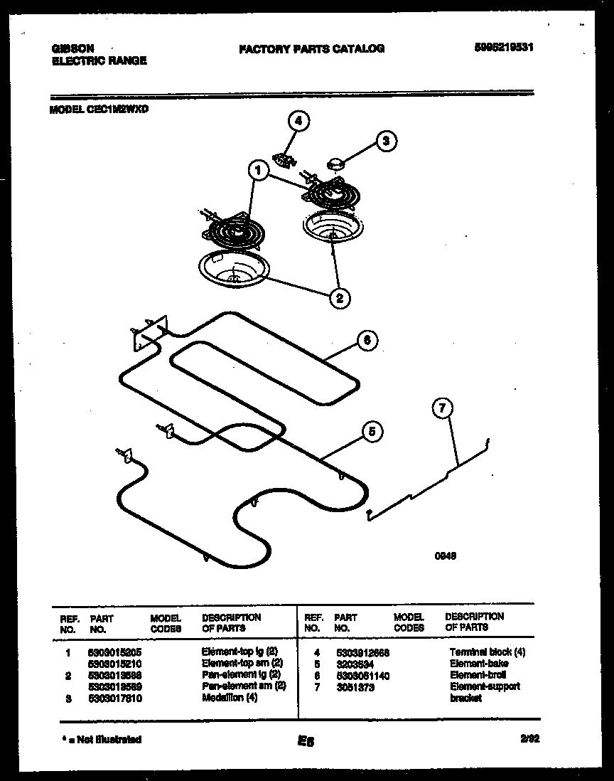 Gibson CEC1M2WXD broiler parts diagram