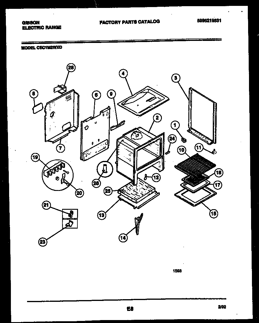 Gibson CEC1M2WXD body parts diagram