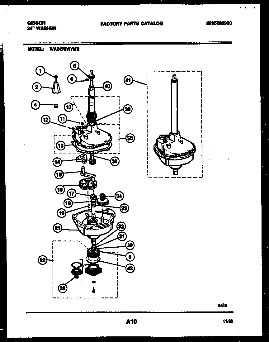 Gibson WA24P2WYMB transmission parts diagram
