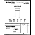 Universal/Multiflex (Frigidaire) MRT15CHAA0 cover page diagram