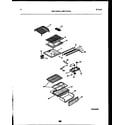 Universal/Multiflex (Frigidaire) MRT15CHAA0 shelves and supports diagram