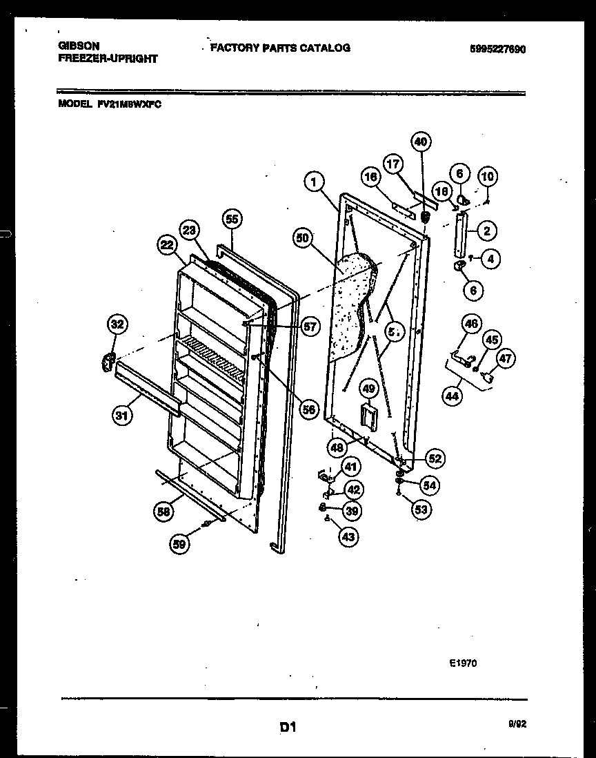 Gibson FV21M8WXFC door parts diagram