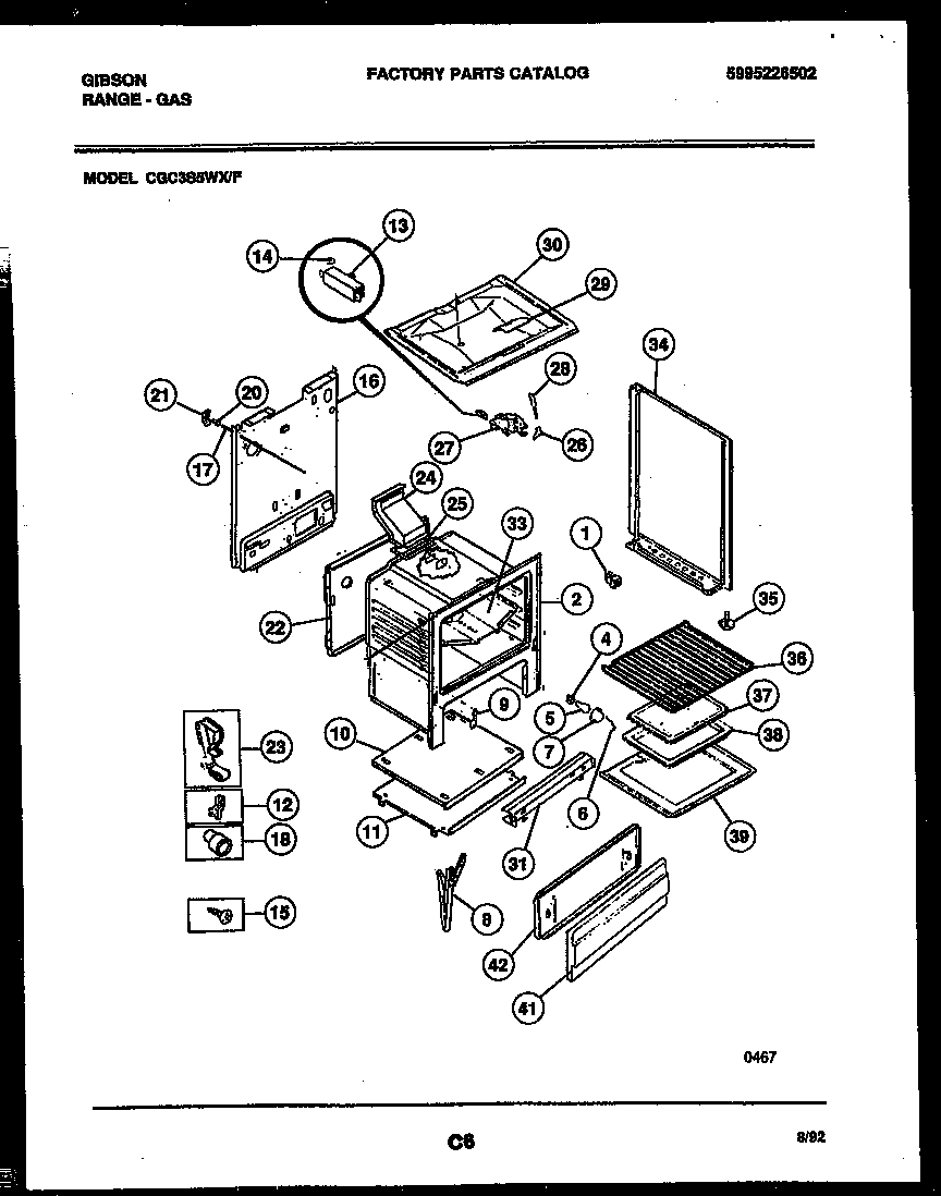 Gibson CGC3S5WXF body parts diagram