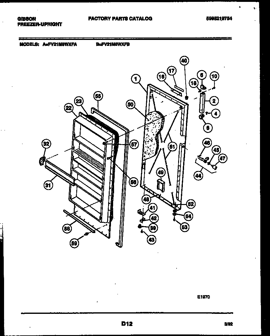 Gibson FV21M8WXFA door parts diagram