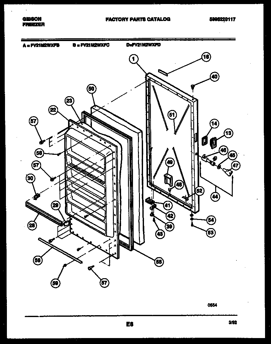 Gibson FV21M2WXFB door parts diagram