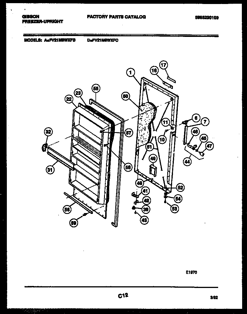 Gibson FV21M9WXFB door parts diagram