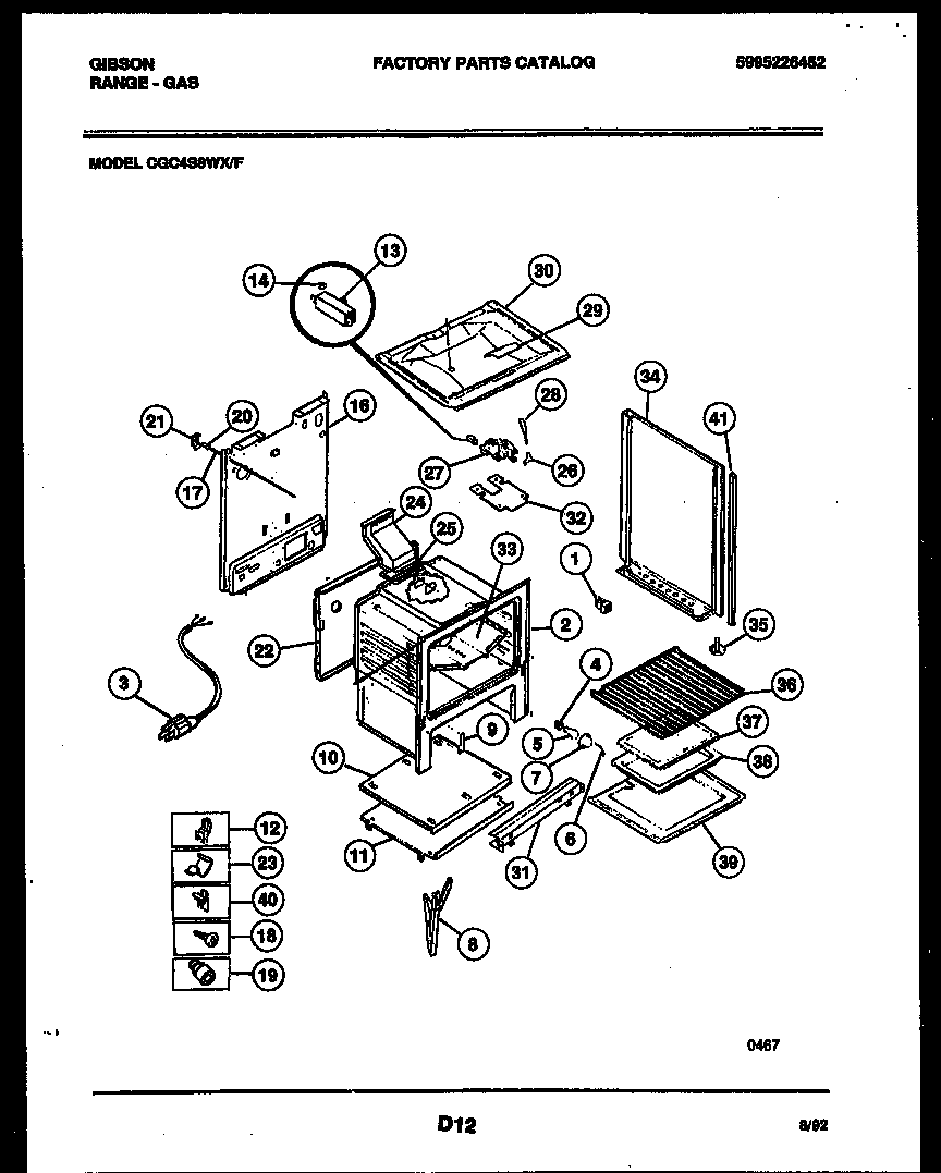 Gibson CGC4S8WXF body parts diagram