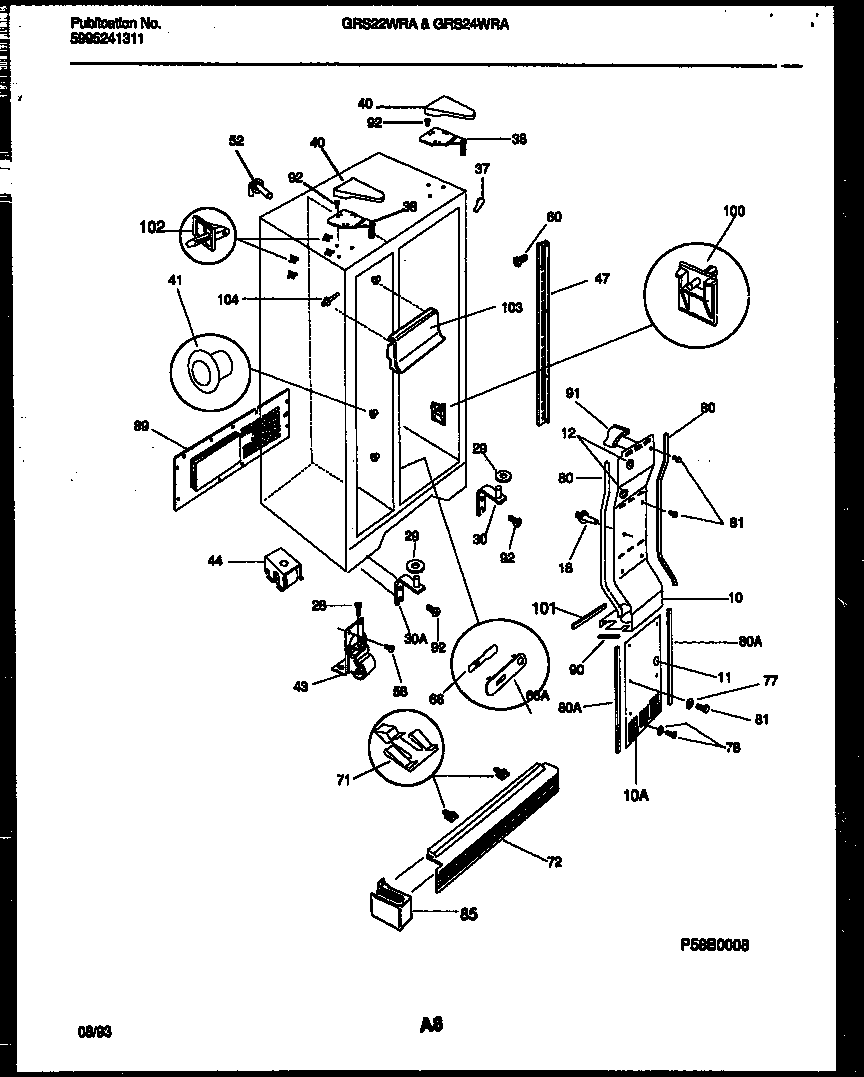 Gibson GRS24WRAD0 cabinet parts diagram