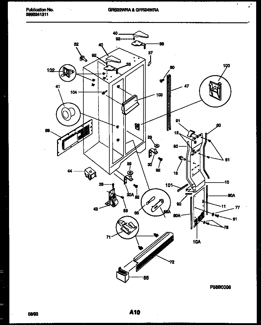 Gibson GRS24WRAD0 cabinet parts diagram