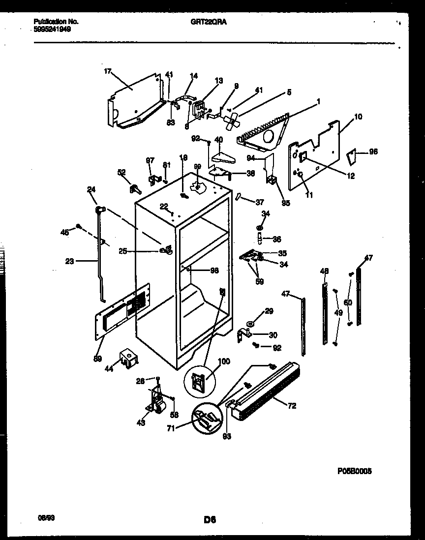 Gibson GRT22QRAD0 cabinet parts diagram
