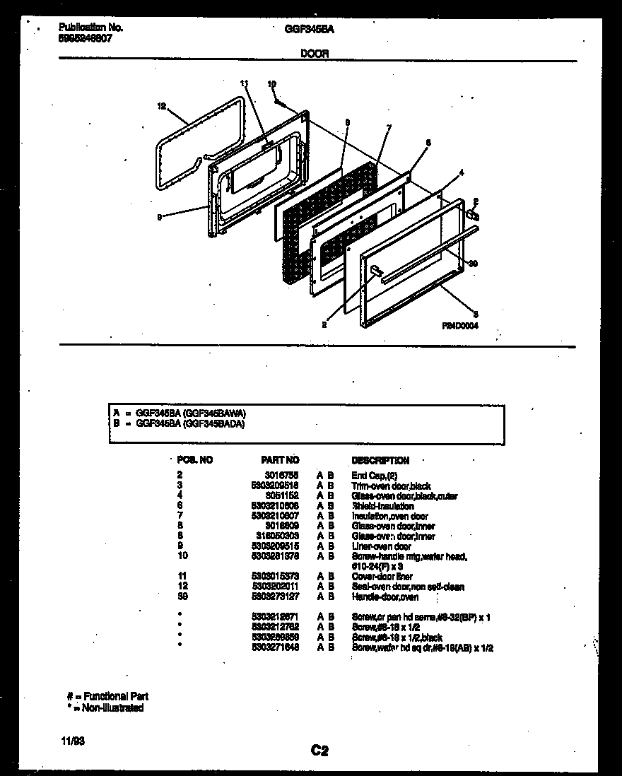 Gibson GGF345BADA door parts diagram