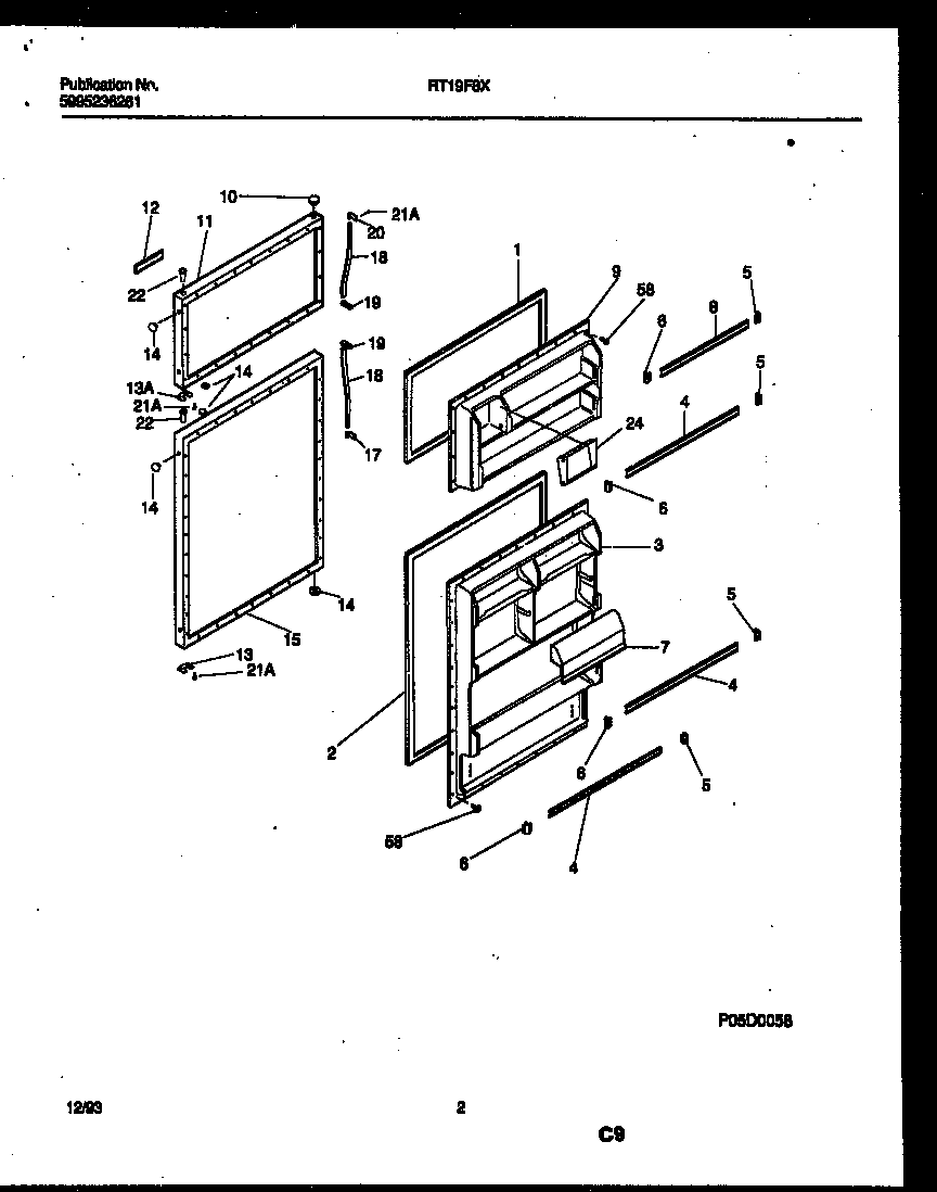 Gibson RT19F8YX3D door parts diagram