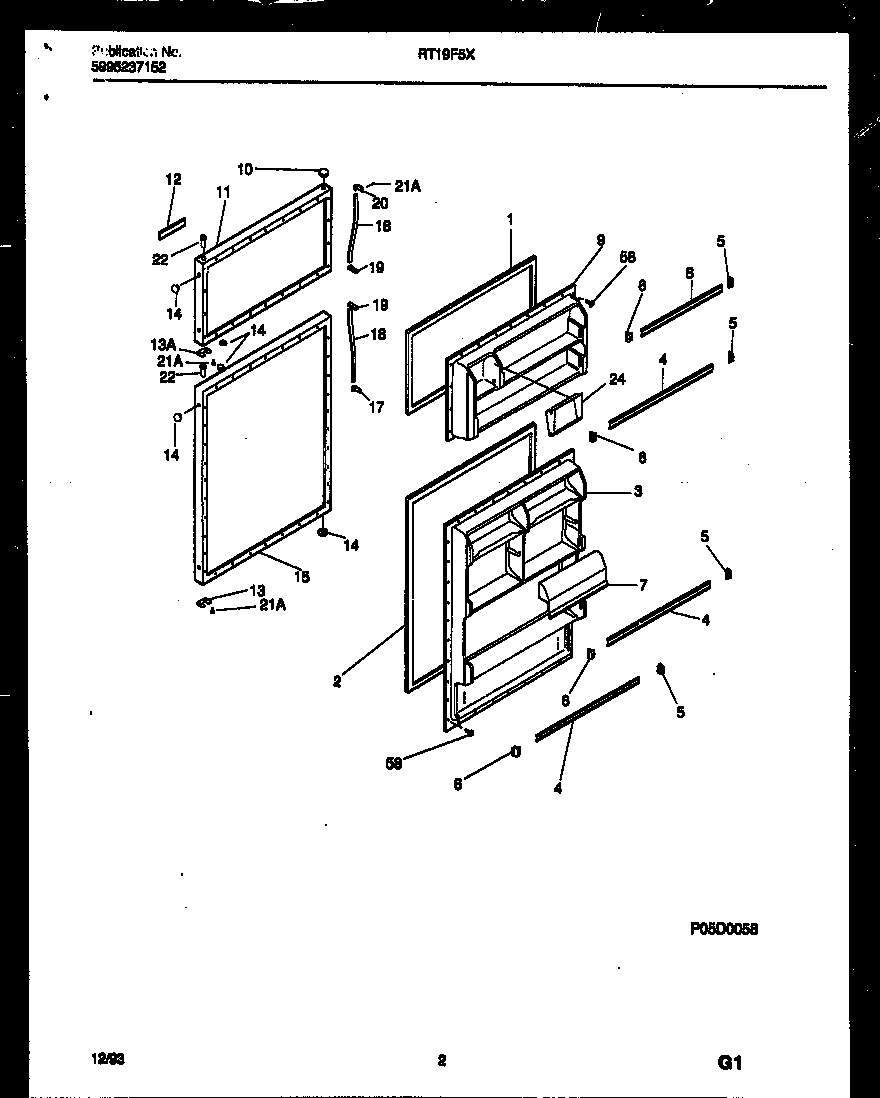 Gibson RT19F5YX3C door parts diagram