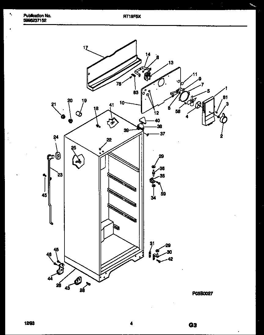 Gibson RT19F5YX3C cabinet parts diagram