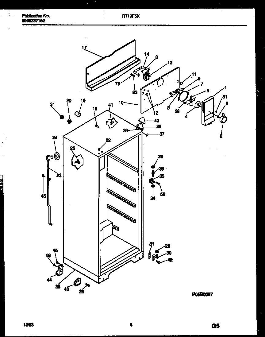 Gibson RT19F5YX3C cabinet parts diagram