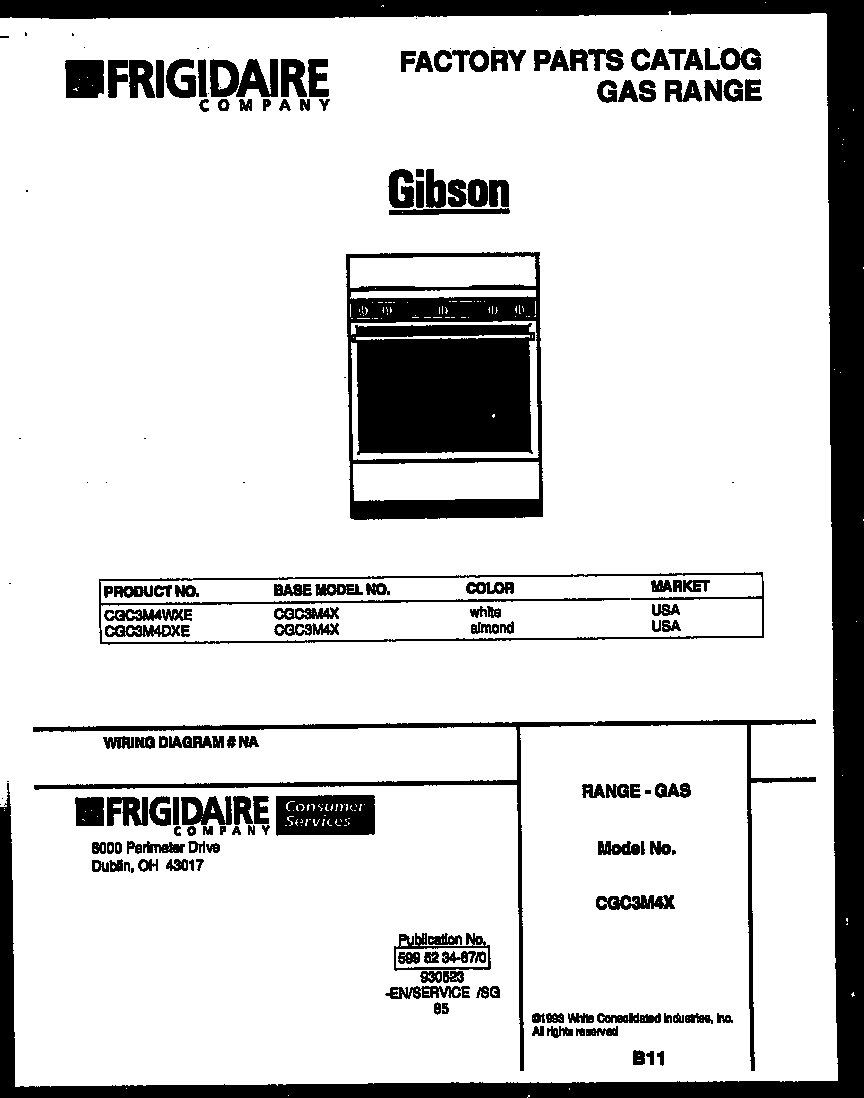 Gibson CGC3M4DXE cover page diagram