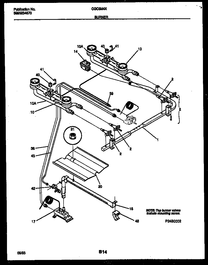 Gibson CGC3M4DXE burner parts diagram