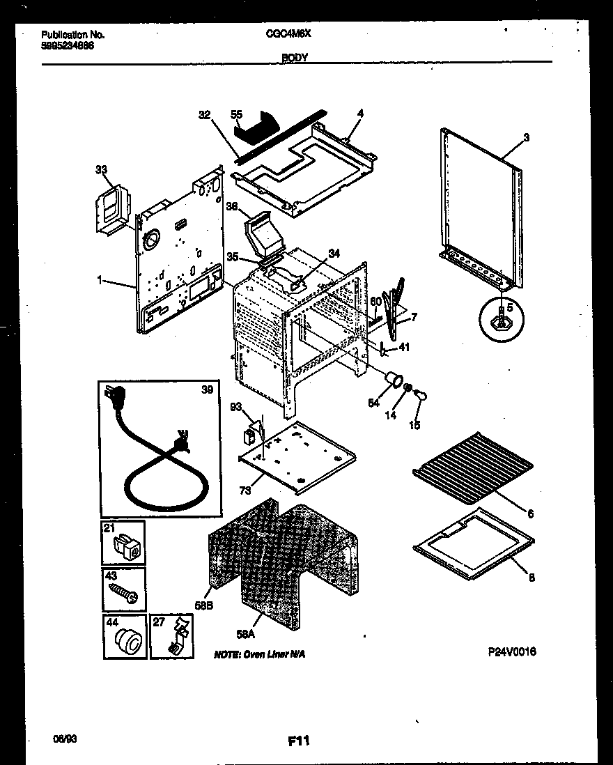 Gibson CGC4M6DXJ body parts diagram