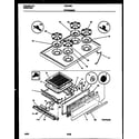 Gibson CGC4M6WXH cooktop and broiler drawer parts diagram