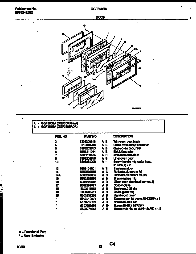 Gibson GGF356BADA door parts diagram