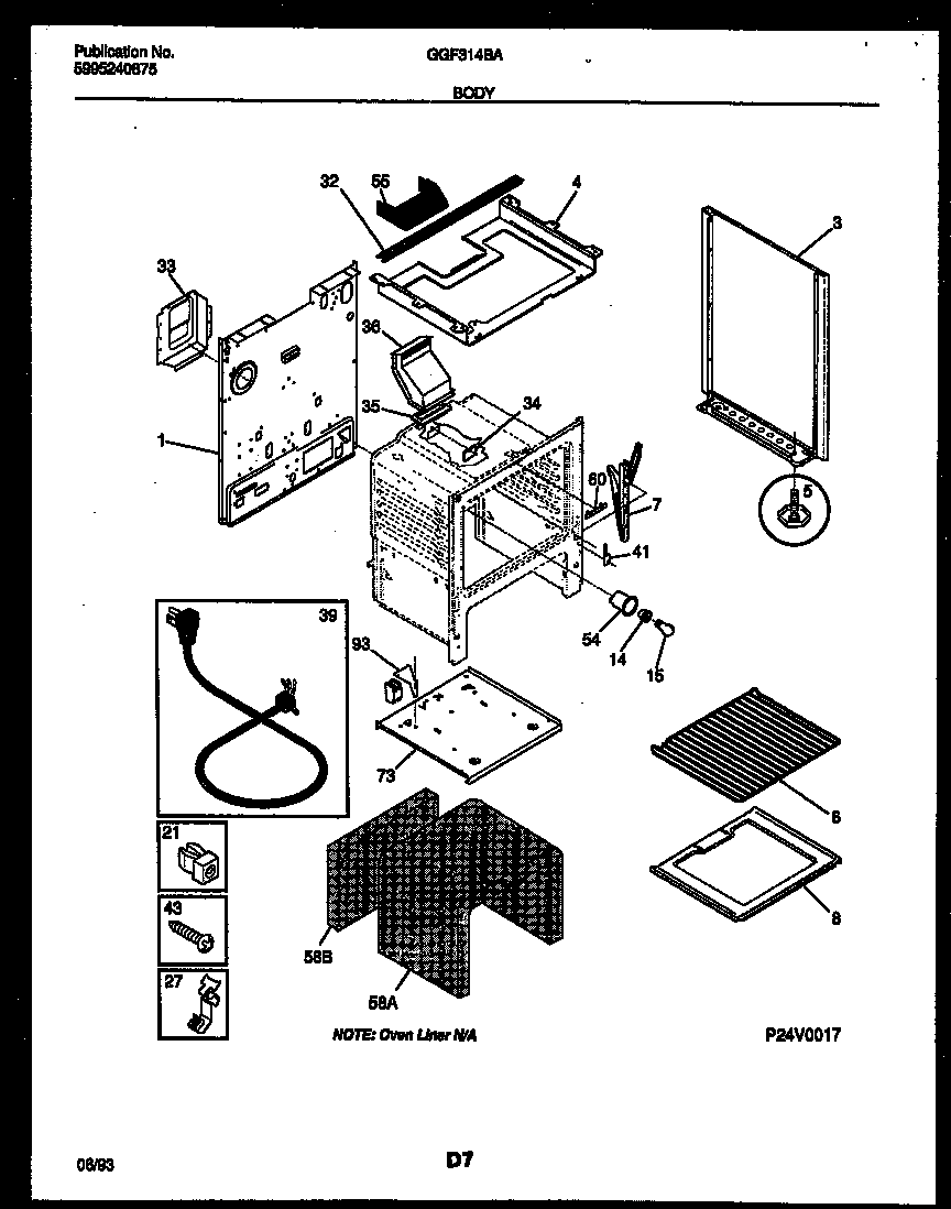 Gibson GGF314BADA body parts diagram