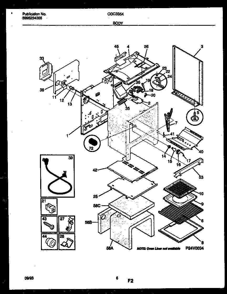 Gibson CGC3S5WXG body parts diagram