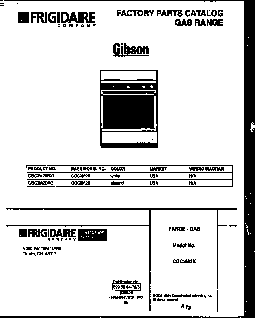 Gibson CGC3M2WXG cover page diagram
