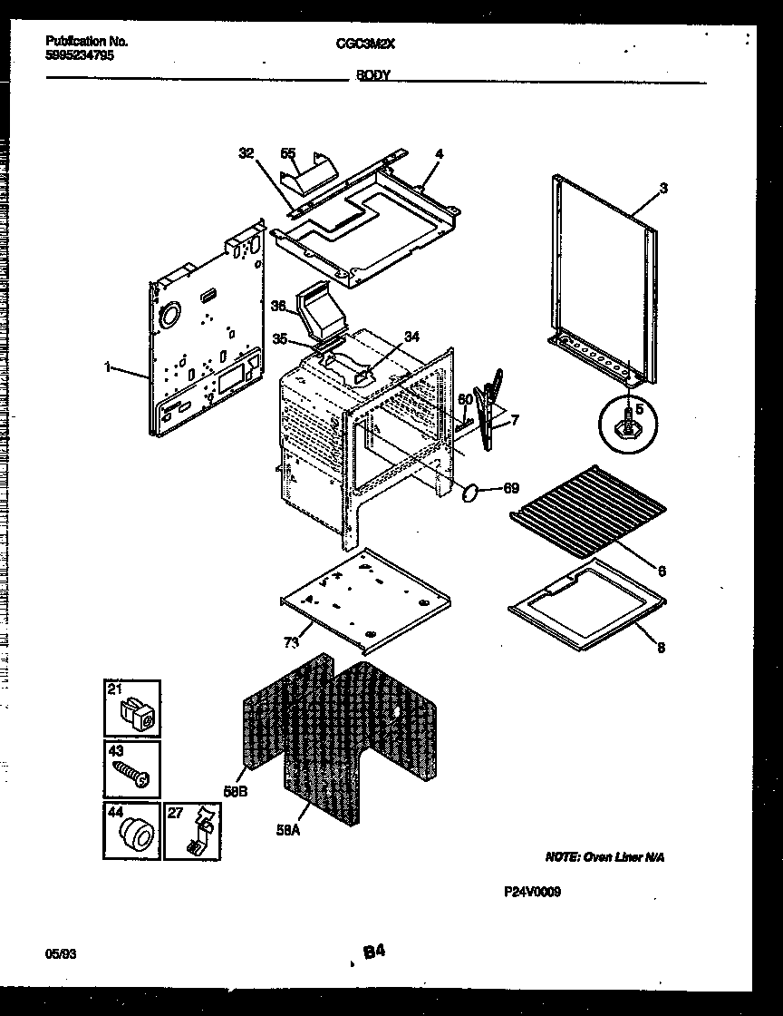Gibson CGC3M2WXG body parts diagram