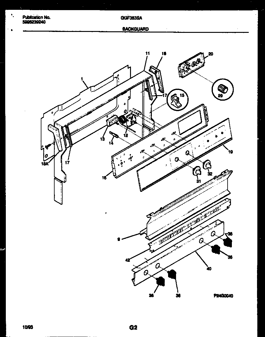 Gibson GGF353SAWA backguard diagram