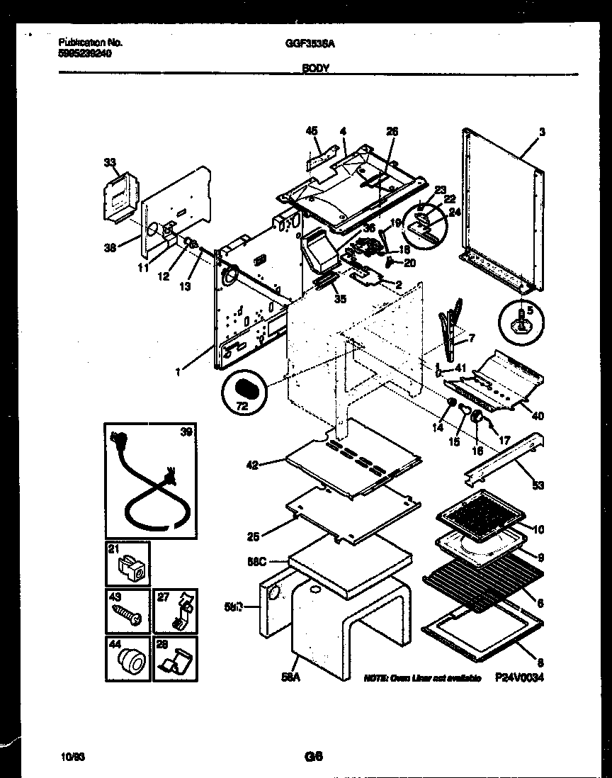 Gibson GGF353SAWA body parts diagram