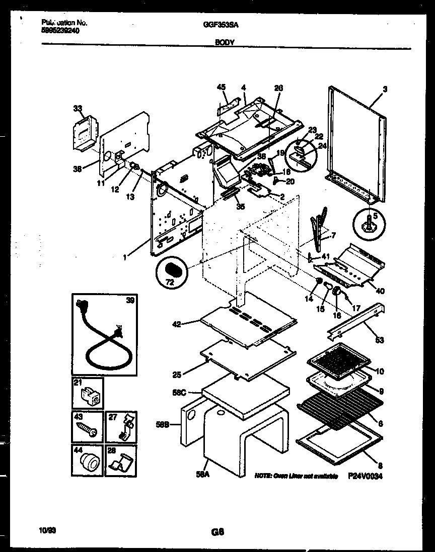 Gibson GGF353SAWA body parts diagram