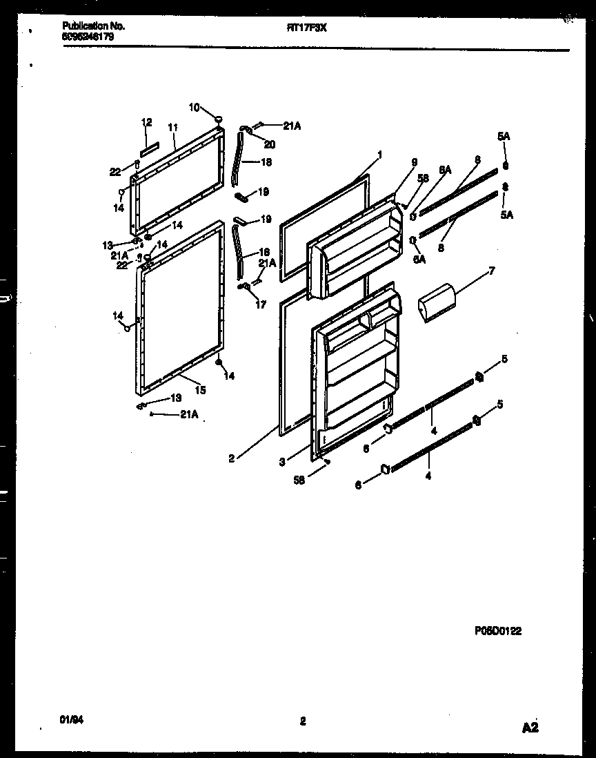 Gibson RT17F3WX4C door parts diagram