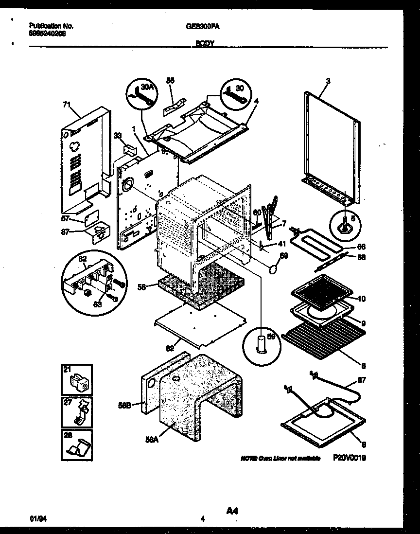 Gibson GES300PADA body parts diagram