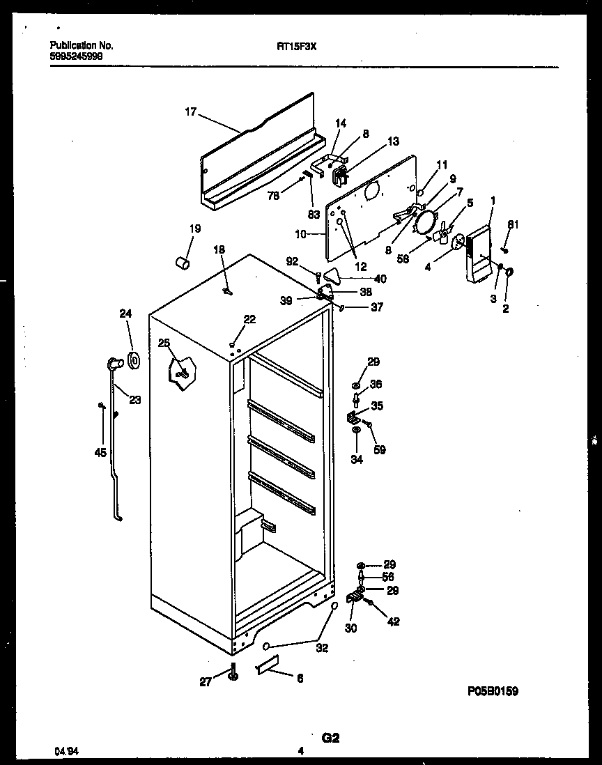 Gibson RT15F3DX4C cabinet parts diagram